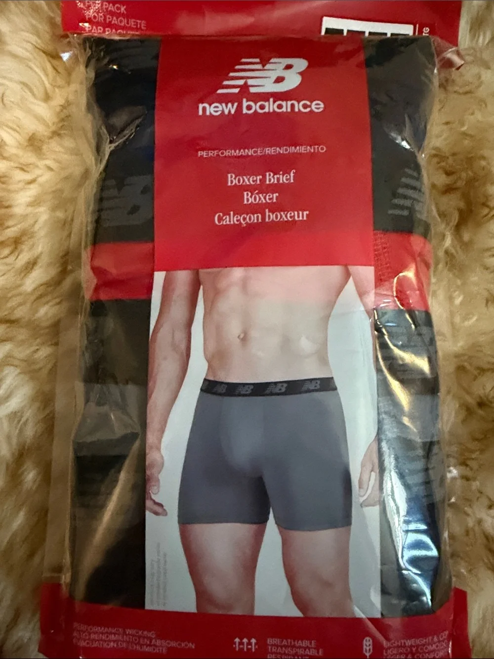 New Balance Men’s Black & Gray Boxer Briefs - Performance 4-Pack